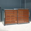 Přístřešek na kontejnery 1100 l Linis, různé velikosti, 3 x 1100 l, bez zadní stěny