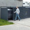 Přístřešek na kontejnery 1100 l Linis, různé velikosti, 3 x 1100 l, bez zadní stěny