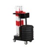 Transportní vozík se sloupky a řetězem, bílá / reflexní červená - CV 7501