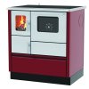 ALFA PLAM, sporák INOX 75 OPR, teplovzdušný 6 kW, pravý, červený_OPRAVENÝ