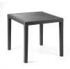 Mega Plast, plastový stůl RATAN LUX, 73 x 75,5 x 75,5 cm, vhodný k židlým BELLA a RATAN LUX, antracit