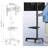 vyrp16 1750Televizni stojan s kolecky a polickou drzak TV Fiber Mounts Low49