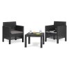 PENELOPE 2 SEATER zahradní plastový set - grafit