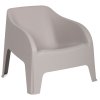 PETRA ARMCHAIR plastové křeslo - šedá