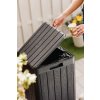 RIO GARDEN zahradní plastový koš 80 L - grafit