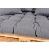 set podusek na eur paletu s polstarky tmave seda detail 3
