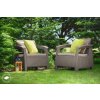 Zahradní nábytek Keter Corfu duo set dvou křesel cappuccino