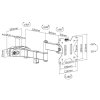 vyrp16 1823Fiber Mounts M9C84 drzak pro uchyceni Tv monitoru na tyc nebo trubku rozmery