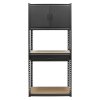 Policový regál MASTER + 1 zásuvka + skříňka, 815 x 465 x 1825 mm