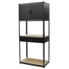 Policový regál MASTER + 1 zásuvka + skříňka, 815 x 465 x 1825 mm