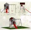 Dětský dřevěný domeček Veranda s houpačkou