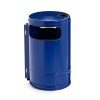 6397 1 01 kovovy odpadkovy kos na stojinu nebo zed s vhozy a popelnikem modry