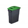Odpadkový koš na tříděný odpad ECOSORT, 3x75 l