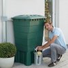 Plastová nádrž na dešťovou vodu RHIN 300-520 l, 300 l,zelená