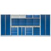 Kvalitní PROFI BLUE dílenský nábytek - 4535 x 2000 x 495 mm - MTGS1300A1 Blue