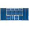 Kvalitní PROFI BLUE dílenský nábytek - 4535 x 2000 x 495 mm - MTGS1300A2 Blue