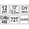 Gola sada 1/2" 12 ks