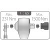 násobič momentu, sada 5ks, 1/2'F x 3/4'M