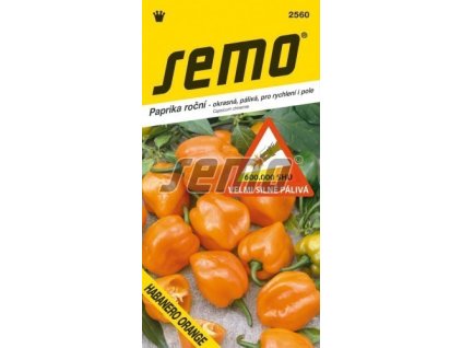 Paprika - HABANERO ORANGE -výprodej semen ex. 2024