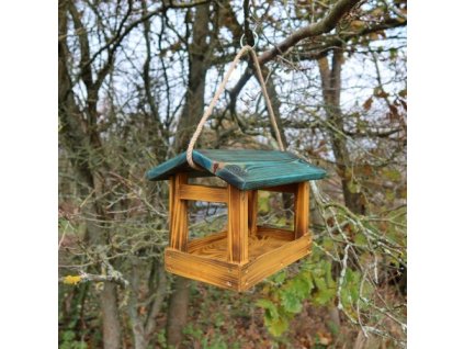 Krmítko pro ptáky -Tyrkysovo/žluté