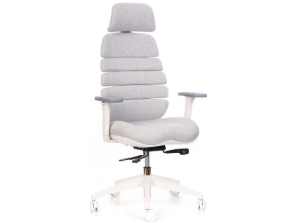 14518 kancelarska zidle spine s pdh bily plast svetle seda ls2 38