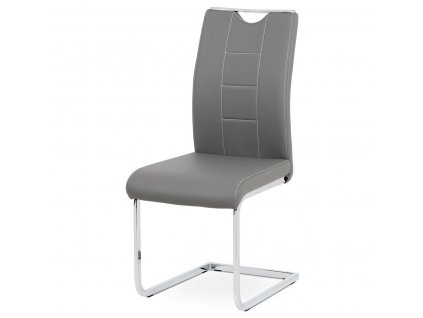 3043 jidelni zidle seda kozenka chrom autronic dcl 411 grey