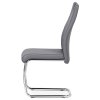 3082 5 jidelni zidle kozenka seda chrom autronic dcl 418 grey