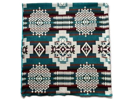 Modrozelena dekor incký kříž1a