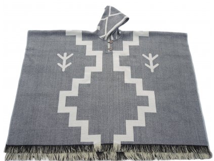 Pončo INCKÝ KŘÍŽ VELKÝ šedé