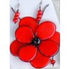 Náhrdelník květina ČERVENÁ