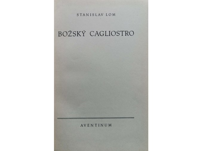 Božský Cagliostro (1946)