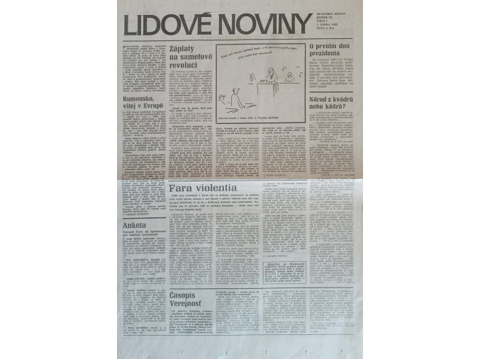 Lidové noviny 1-251 (1990) nekompletní