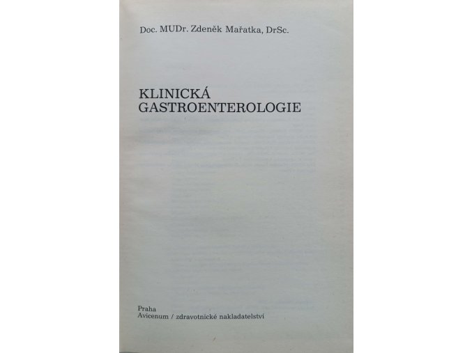 Klinická gastroenterologie (1988)