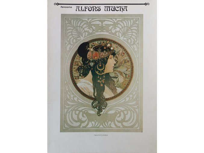 Alfons Mucha : Tmavovláska - soubor 15 reprodukcí (1980)