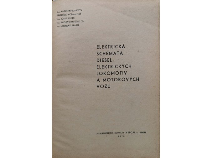 Elektrická schémata dieselelektrických lokomotiv a motorových vozů (1970)