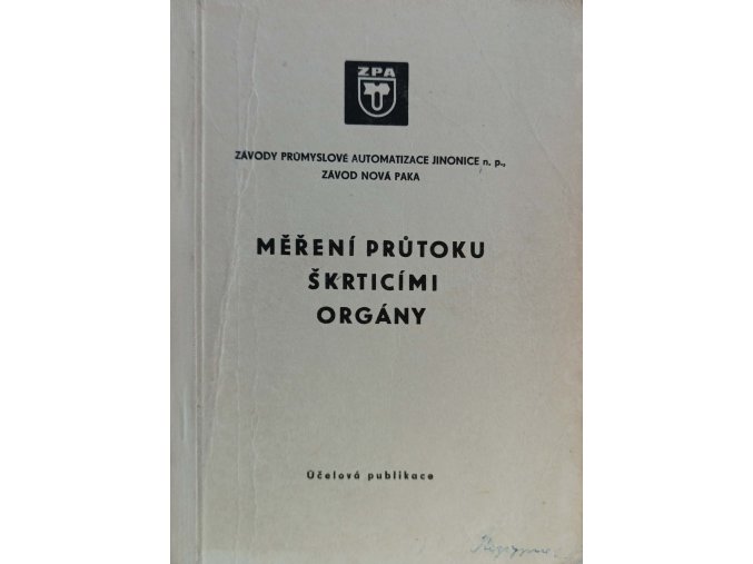 Měření průtoku škrtícími orgány (1976)