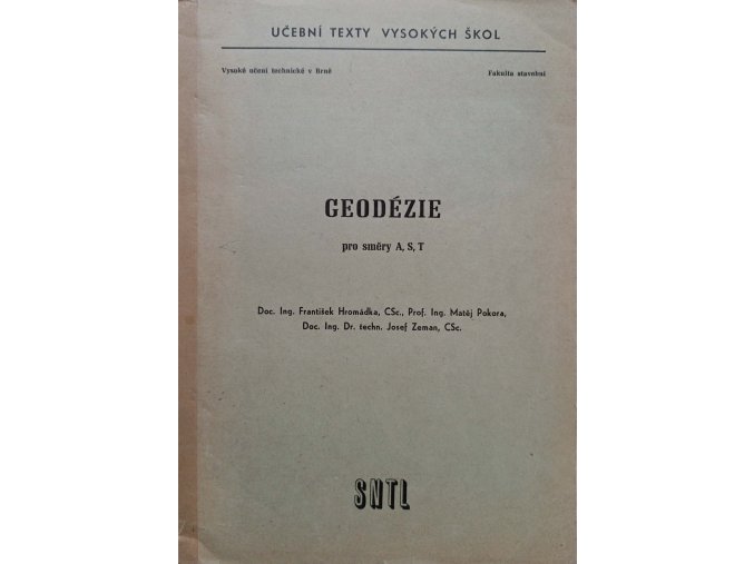 Geodézie pro směry A, S, T (1968)