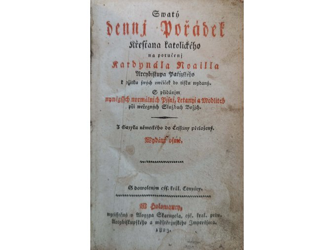 Svatý denní pořádek křesťana katolického (1823)