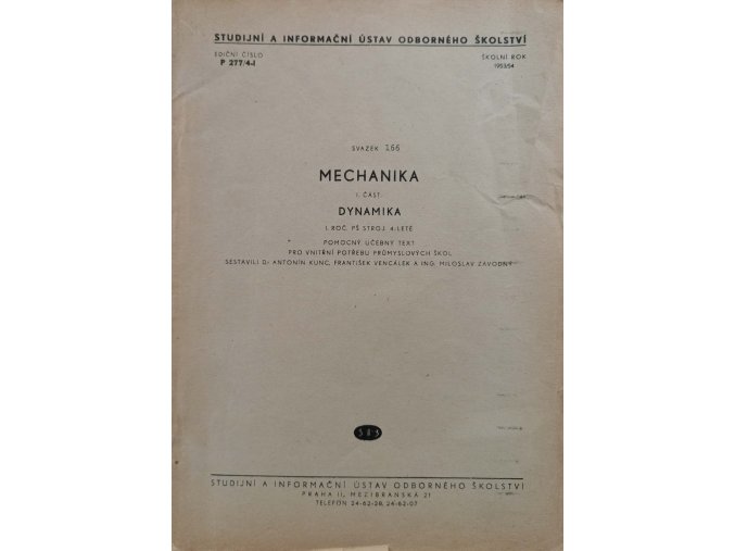 Mechanika - I. část dynamika