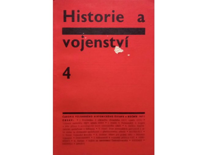 Historie a vojenství 1-6 (1971) nekompletní