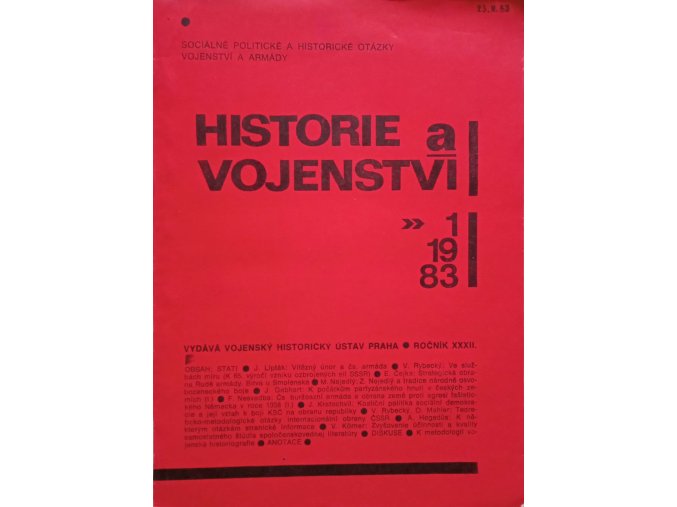 Historie a vojenství 1-6 (1983)