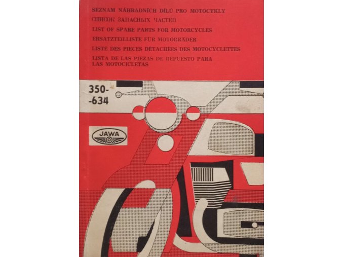 Seznam náhradních dílů pro motocykly - Jawa 350-634 (1975)