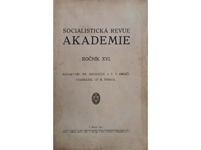 Socialistická revue Akademie 1-12 (1912)