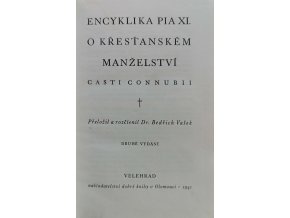 Encyklika Pia XI. o křesťanském manželství (1941)