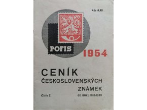 Ceník československých známek od roku 1918-1939 (1954)