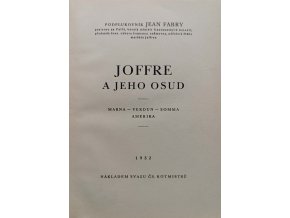 Joffre a jeho osud (1932)