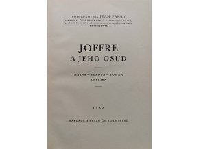 Joffre a jeho osud (1932)
