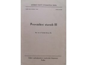 Provádění staveb III (1965)