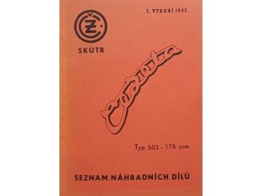 Skútr Čezeta - Typ 502-175 cm - Seznam náhradních dílů (1962)