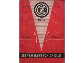 Seznam náhradních dílů - 250 ccm, 125 ccm, 175 ccm (1965)